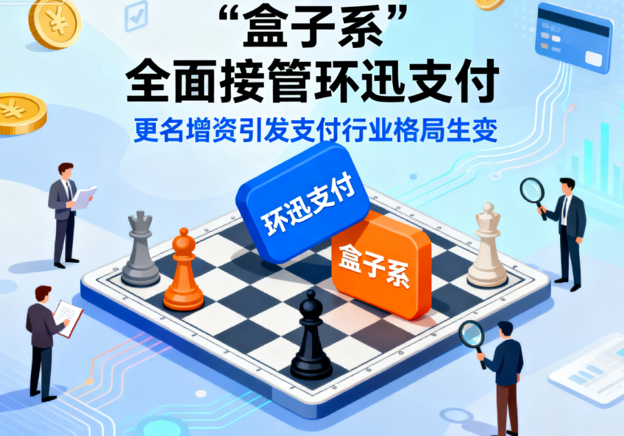 环迅支付更名增资，“盒子系”全面接管，支付行业格局生变！